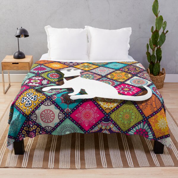 Item preview, Kawaii Adorable Cat with Abstract Pattern, Popoki 802 designed and sold by VinBasis.