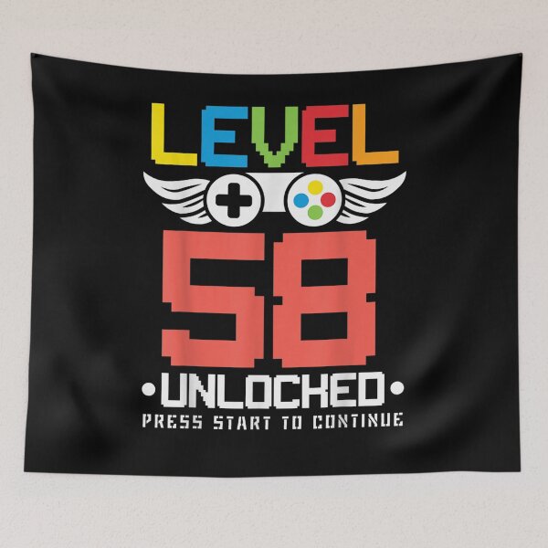 Item preview, Level 58 Unlocked Funny Video Games Lover 58 Birthday Gift  designed and sold by janetconnie8l.