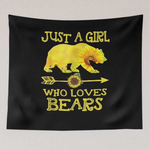 Item preview, Bear Just A Girl Who Loves Bears Sunflower  designed and sold by janetconnie8l.