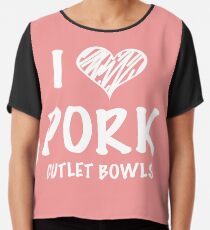 I <3 Pork Cutlet Bowls (Yuri on Ice) Chiffon Top
