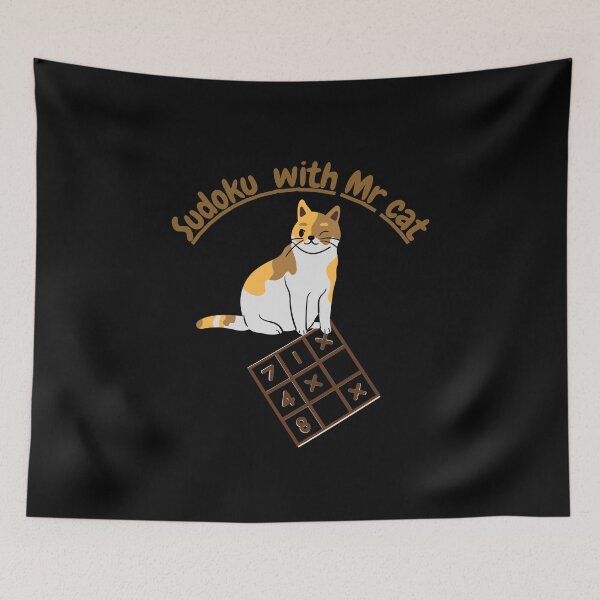 Item preview, Sudoku with Mr cat ,cute cat  designed and sold by Everyday_wonder .
