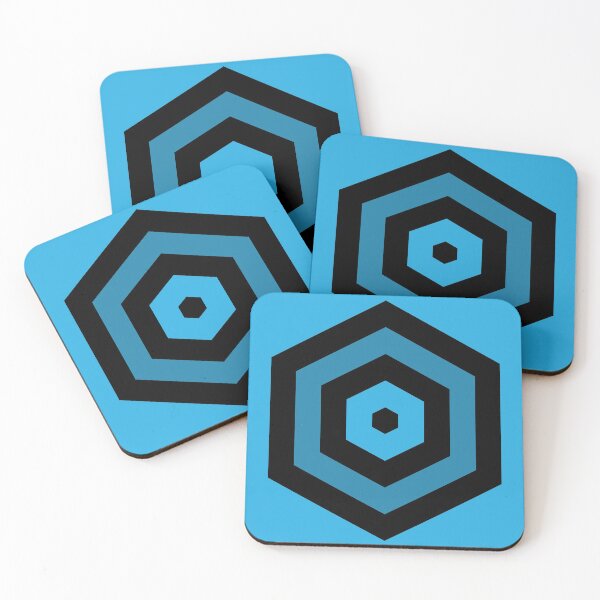 Item preview, Geometric Pattern: Hexagon Hive: Dark Negative: Blue designed and sold by Red Wolf.
