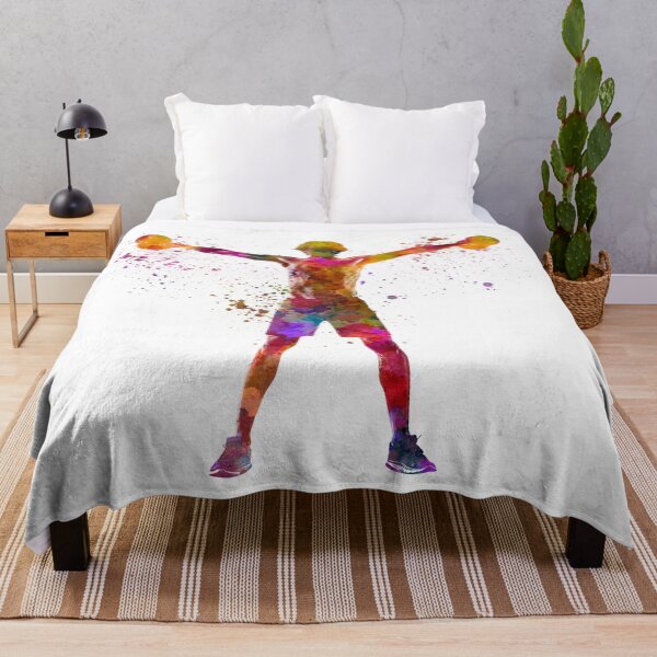 Item preview, Young man practices fitness in watercolor designed and sold by paulrommer.