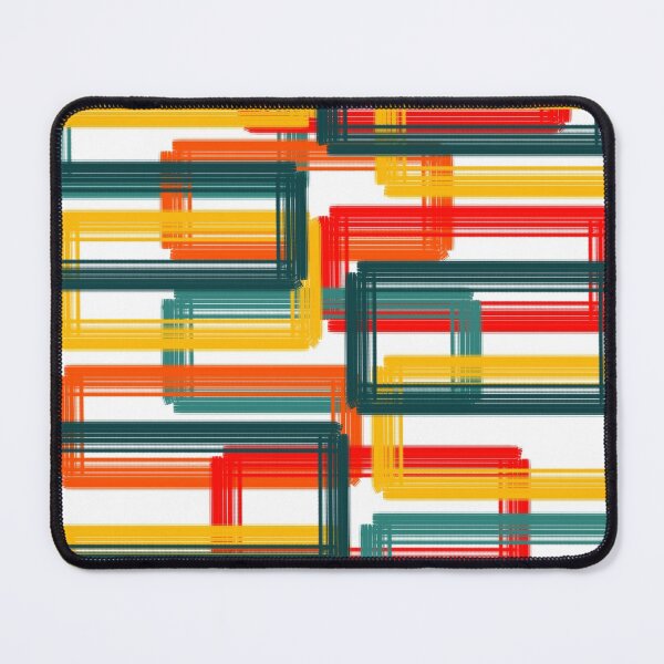 Item preview, Abstract mid-century colorful rectangle concept art designed and sold by likebakerdo.