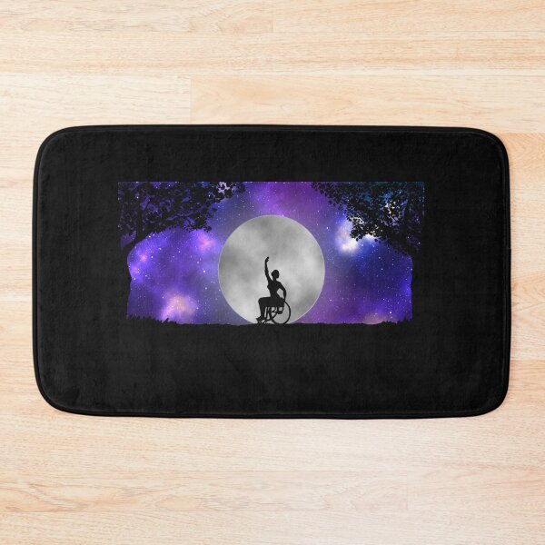 Item preview, Disabled wheelchair user ballerina dancing before a full moon and galaxy designed and sold by KyttsyKrafts.