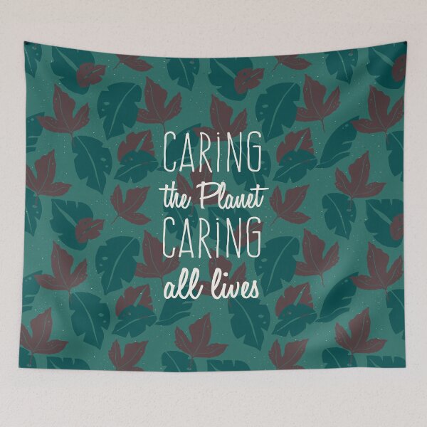 Item preview, Caring the planet, caring all lives. Tropical design designed and sold by Vanesa Duque.