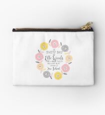 Lebe jeden Tag wie elle wood print Täschchen