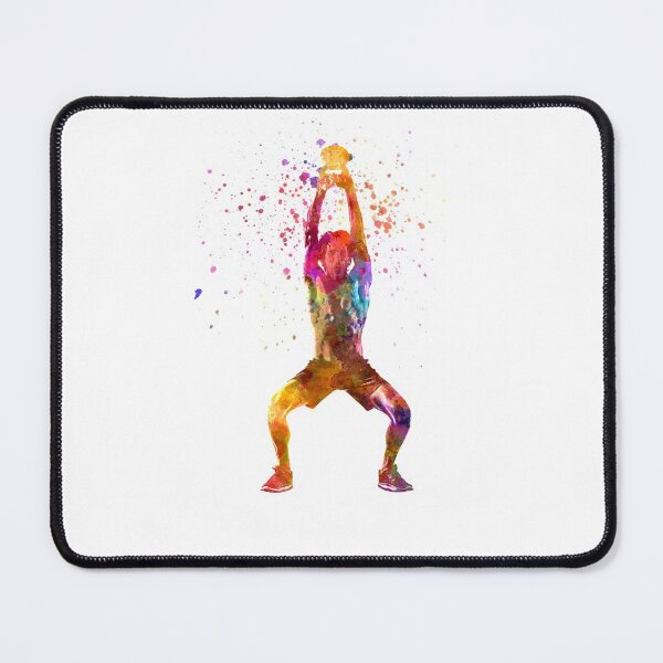 Item preview,  Young man practices fitness in watercolor designed and sold by paulrommer.