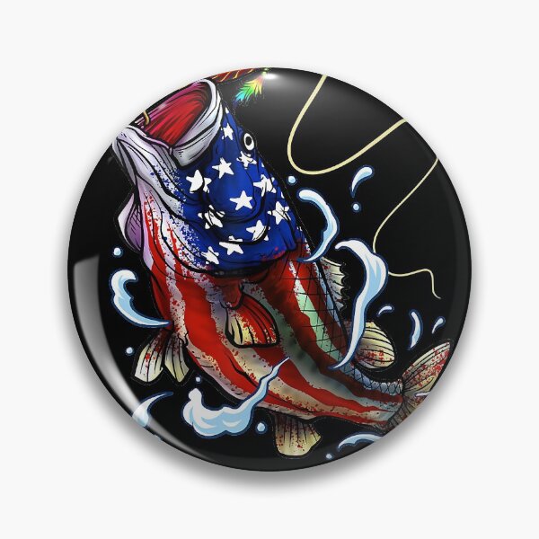 Item preview, Bass Fishing Fish American Flag Patriotic Fourth Of July designed and sold by feliciastets.