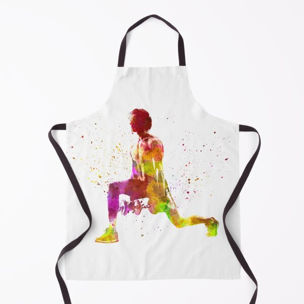 Item preview, Young man practices fitness in watercolor designed and sold by paulrommer.