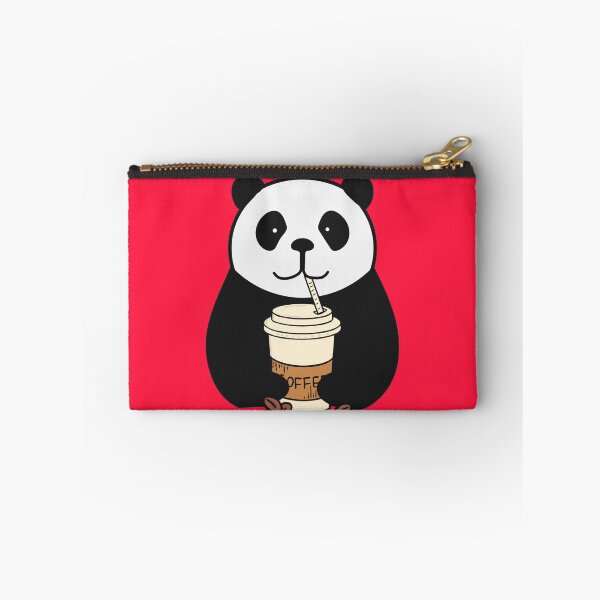 Item preview, Panda Drinks Coffee (Red) designed and sold by Artbysaeme.