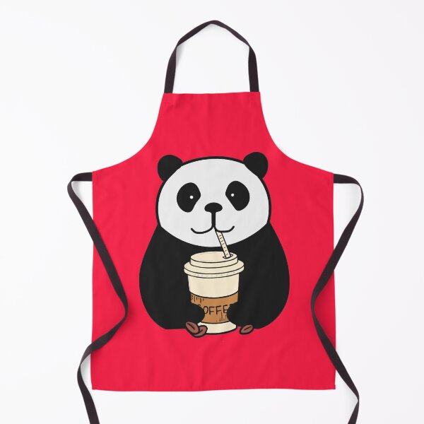 Item preview, Panda Drinks Coffee (Red) designed and sold by Artbysaeme.