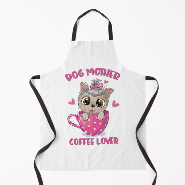 Item preview, Cute Cartoon Yorkshire terrier with a bow is sitting in a Cup of coffee, Dog Mother Coffee Lover, Dog Mom, Coffee Lover, Dog and Coffee, Coffee, Dog designed and sold by graphic-genie.