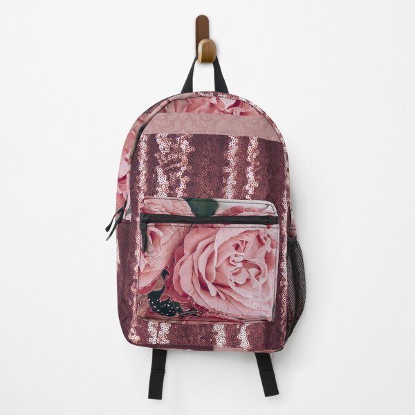 Artikelvorschau, Pailletten und Blumen rosa Druck entworfen und verkauft von TheHappyDoe.