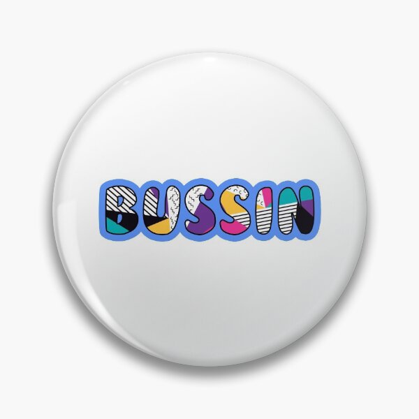 Item preview,  bussin' gen z meme phrase 80's pattern designed and sold by Captain-Jackson.
