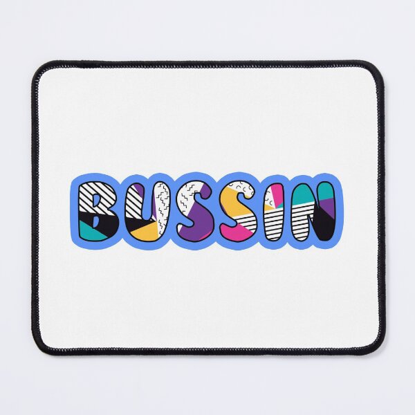 Item preview,  bussin' gen z meme phrase 80's pattern designed and sold by Captain-Jackson.
