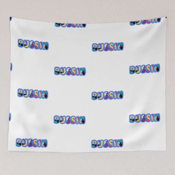 Item preview,  bussin' gen z meme phrase 80's pattern designed and sold by Captain-Jackson.