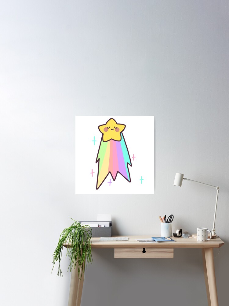 Pokiberry Pastel Rainbow Unicorn Galaxy Moon Shooting Stars 