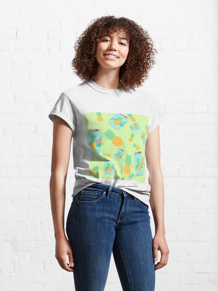 Alternate view of Pineapple Soda - pattern Classic T-Shirt