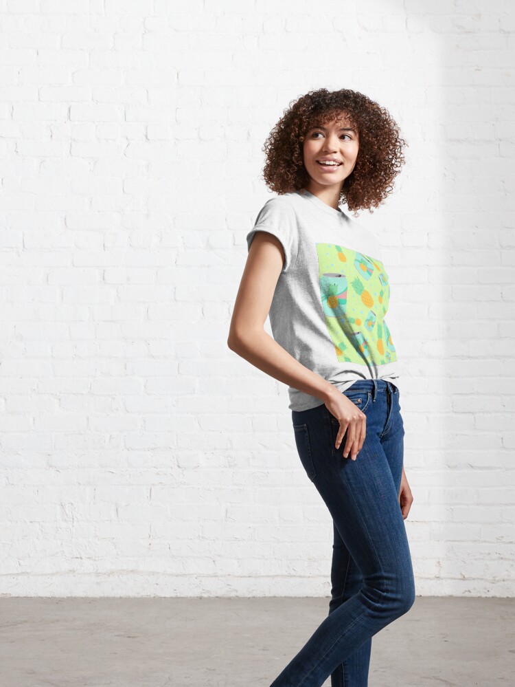 Alternate view of Pineapple Soda - pattern Classic T-Shirt