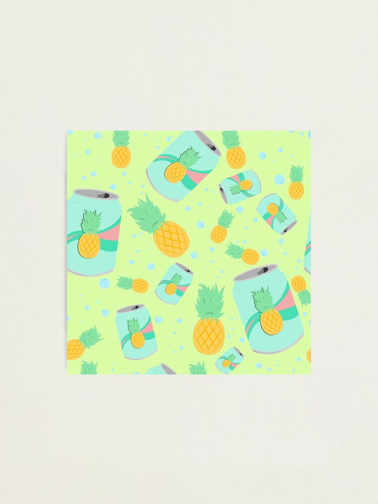 Alternate view of Pineapple Soda - pattern Photographic Print