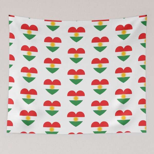 Item preview, Kurdistan flag on heart designed and sold by Kurdish T-shirt.