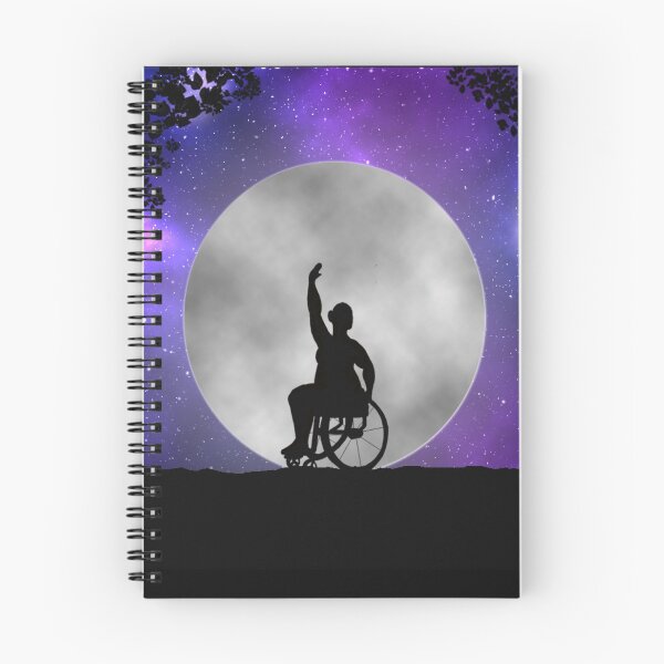 Item preview, Plus size disabled wheelchair user ballerina dancing before a full moon and galaxy designed and sold by KyttsyKrafts.