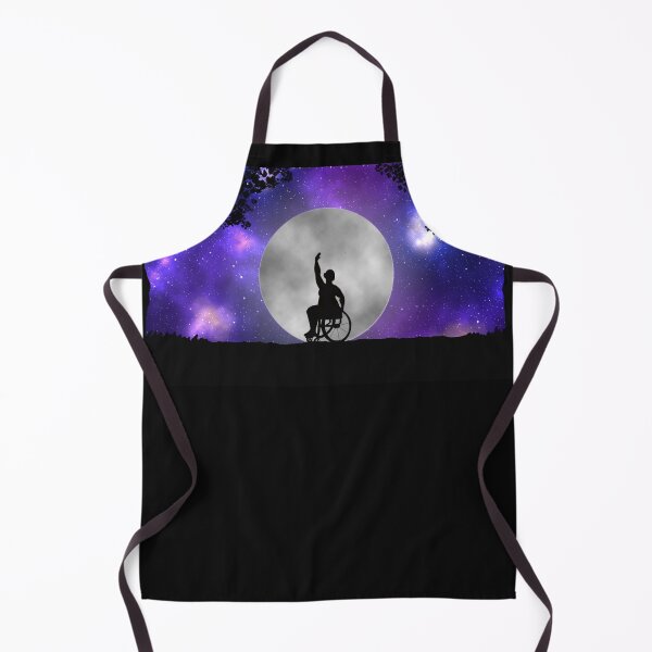 Item preview, Plus size disabled wheelchair user ballerina dancing before a full moon and galaxy designed and sold by KyttsyKrafts.
