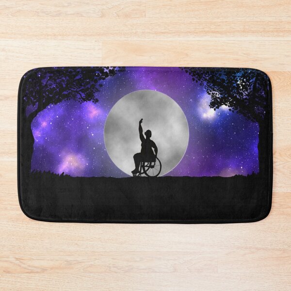 Item preview, Plus size disabled wheelchair user ballerina dancing before a full moon and galaxy designed and sold by KyttsyKrafts.