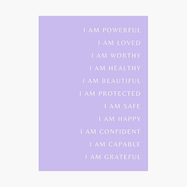 Artikel-Vorschau von ICH BIN Positive Affirmationen, designt und verkauft von InspireSparkle.