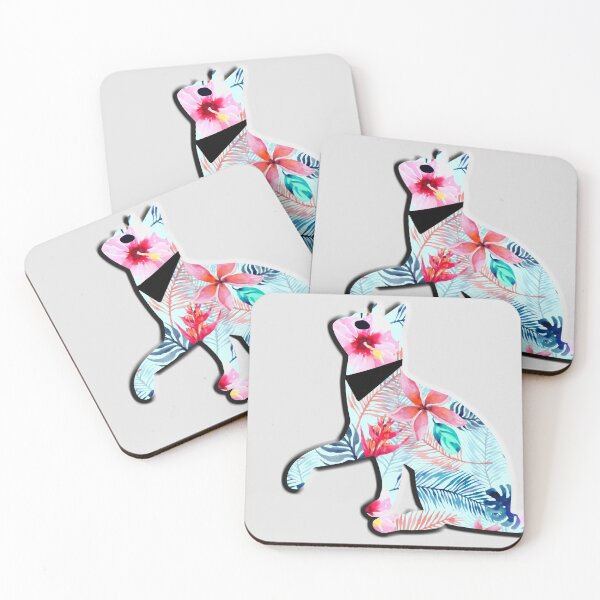 Item preview, Kawaii Adorable Cat with Beautiful Flower Pattern, Popoki 801 designed and sold by VinBasis.