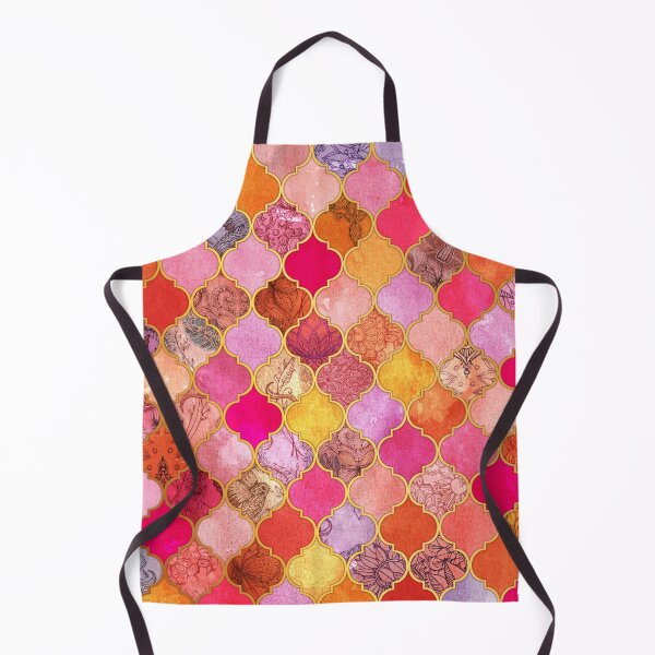Item preview, Hot Pink, Gold, Tangerine & Taupe Decorative Moroccan Tile Pattern designed and sold by micklyn.