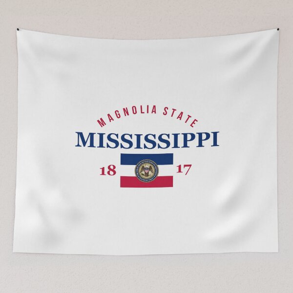 Item preview, Mississippi Pride Flag Native Home Magnolia State  designed and sold by The Junto Shop.