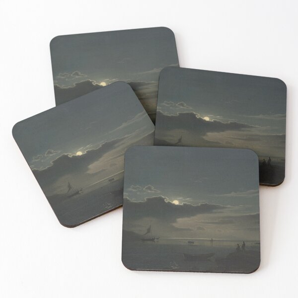 Item preview,  Coastal Landscape in Moonlight - Amaldus Clarin Nielsen designed and sold by Vintage Designs +.