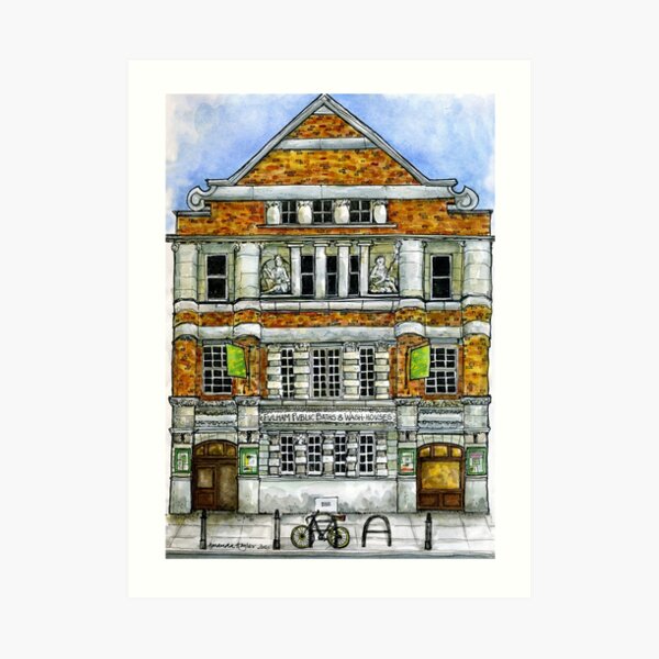 Fulham Baths, SW6 Art Print