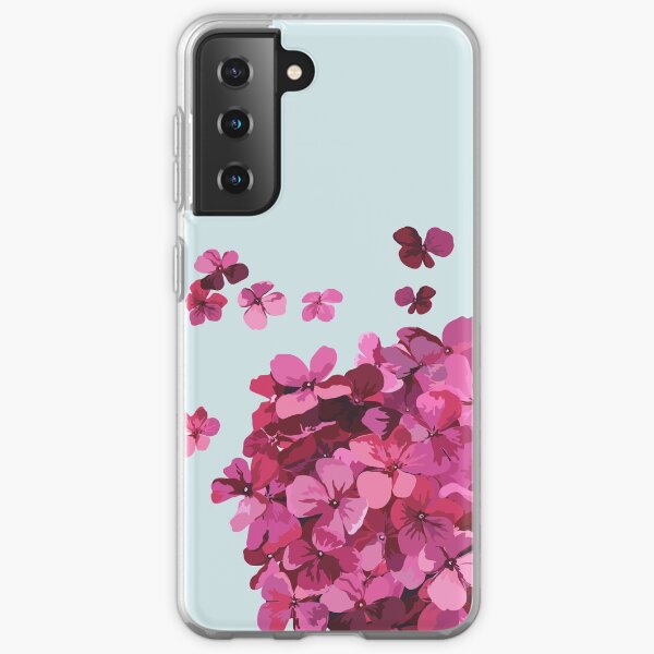 Rosa & Lila Hortensien Samsung Galaxy Flexible Hülle