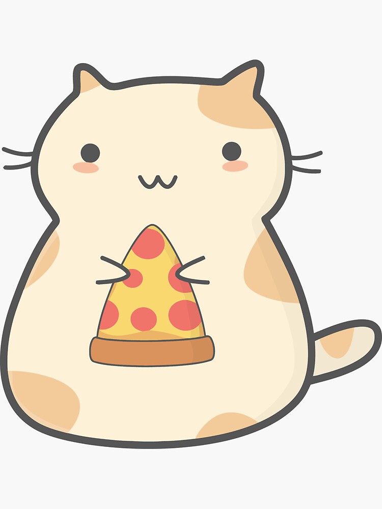 "Kawaii Pizza Cat" Sticker for Sale by MHdesignsstore Redbubble