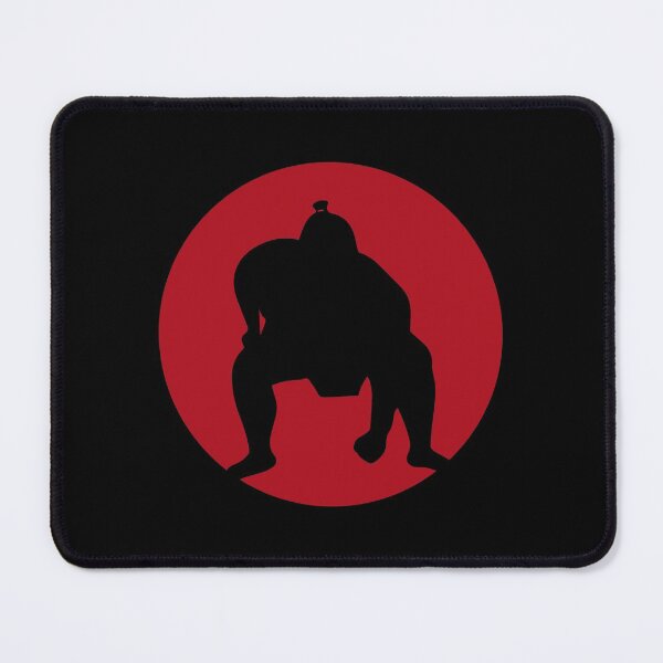 Item preview, Sumo Wrestler Red Sun Silhouette (on black) designed and sold by STUDIO-72.
