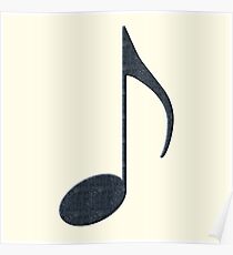 Black Music Note Poster