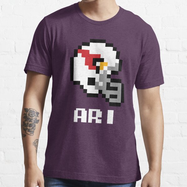 Arizona Cardinals NFL Football Helmet 8-bit Tecmo Super Bowl Retro Tee T- Shirt