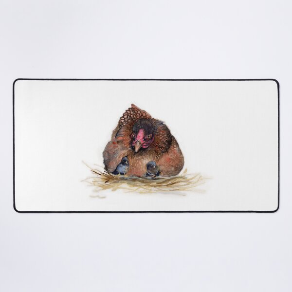 Hen and chickens Desk Mat