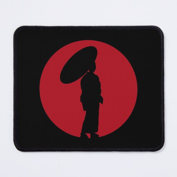 Item preview, Geisha With Umbrella Red Sun Silhouette (on black) designed and sold by STUDIO-72.