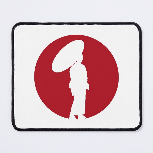 Item preview, Geisha With Umbrella Red Sun Silhouette (on white) designed and sold by STUDIO-72.