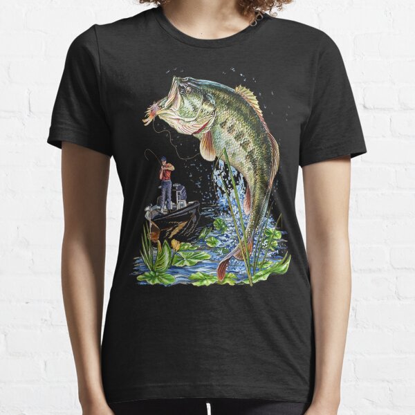 Bass fish vintage retro T-Shirt Fishing SVG