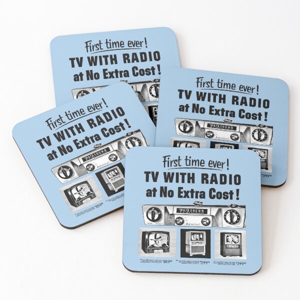 Item preview, TV WITH RADIO COMBO - 50s ADVERT designed and sold by ThrowbackAds.