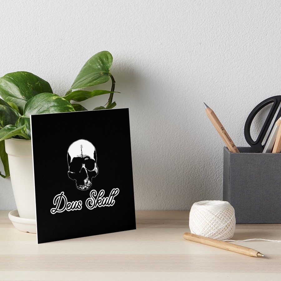 Makkelijk te begrijpen Blijkbaar Kruipen Deus Skull Black Free" Art Board Print for Sale by DeusSkull | Redbubble