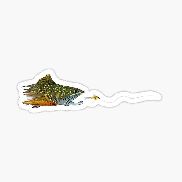 Fly Fishing Brook Trout Dry Fly Tying Fisherman Sticker for Sale by  feliciastets