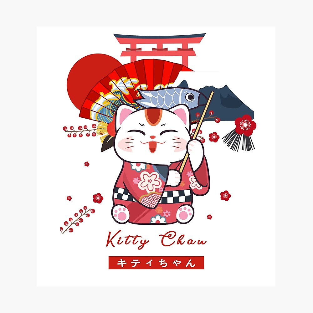 Kitty Chan - Japanese cats art style