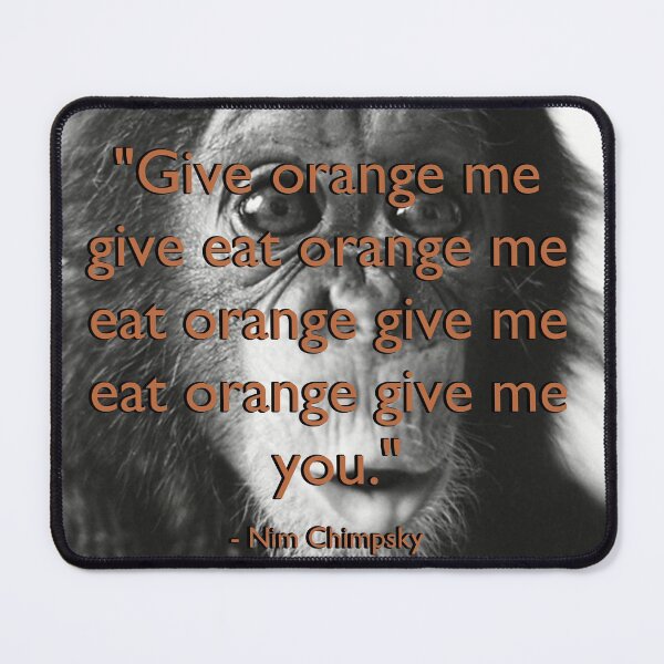 Item preview, Give orange nim chimpsky designed and sold by MOST FIRE DESIGNS.