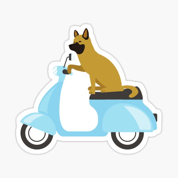 Sticker, autocollant, Scooter Dog